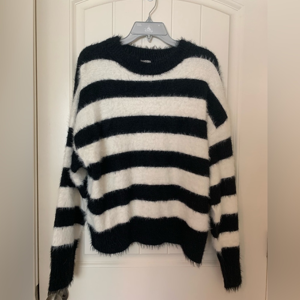 A Brand New Day Fuzzy Striped Sweater